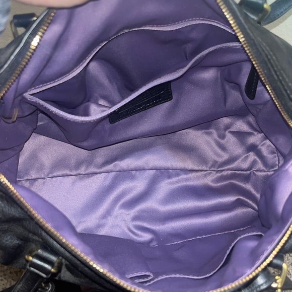 Coach Poppy East West Black Leather Shoulder Bag - Picture 9 of 9